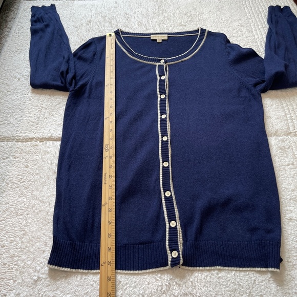 Modcloth Cardigan Sweater Women's 1X Blue Button Front Knit Cotton Casual - Picture 9 of 10